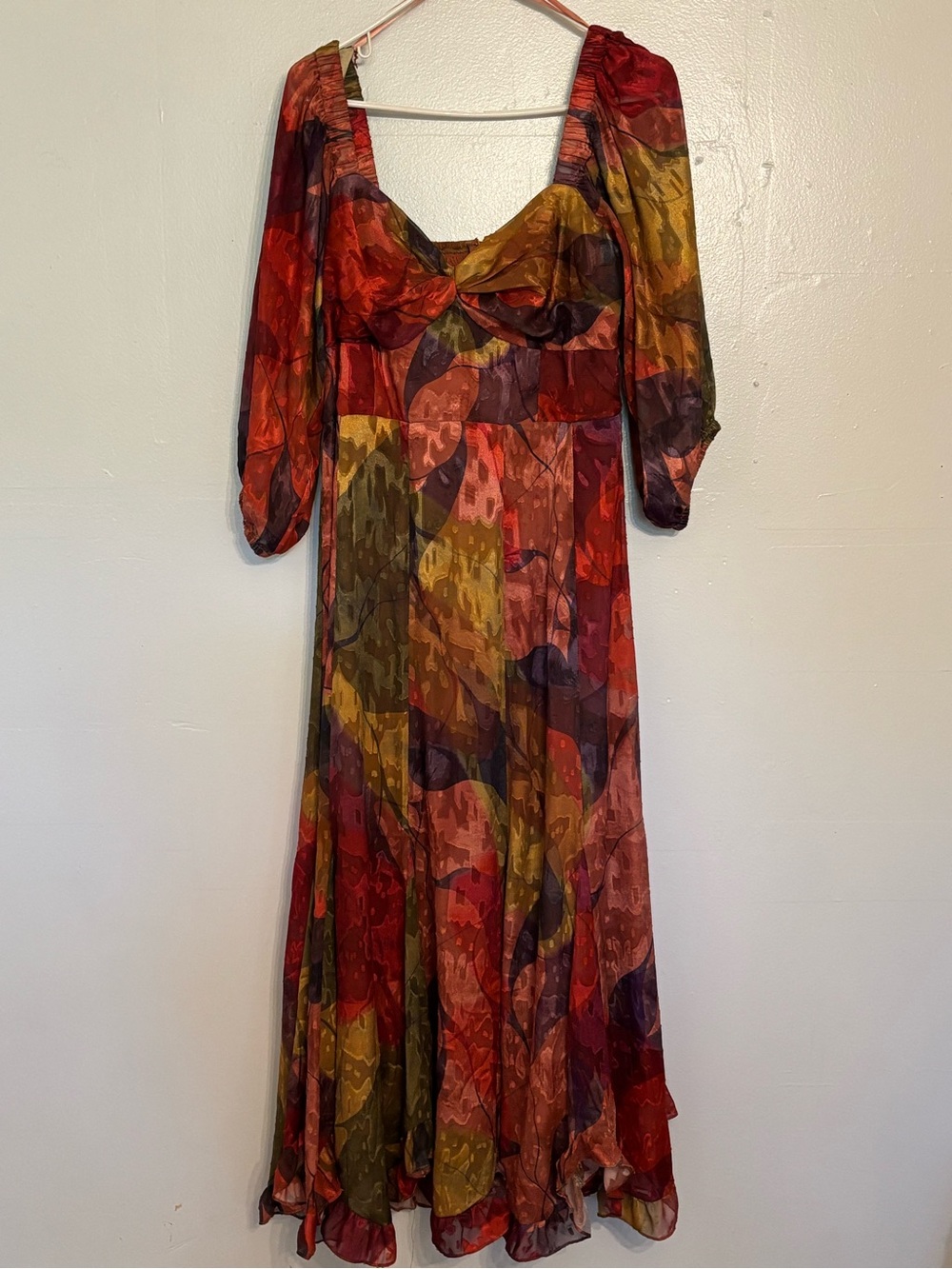 Hutch Multi-Color Abstract Print Maxi Dress